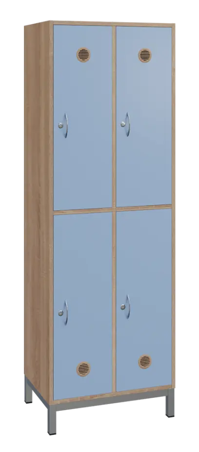 SBS-2222 šatní skříň 4-boxová, 1800x600x400 mm, kovové nohy, korpus dub bardolino, dvířka blankyt SBS-2222 šatní skříň 4-boxová, 1800x600x400 mm, kovové nohy, korpus dub bardolino, dvířka blankyt